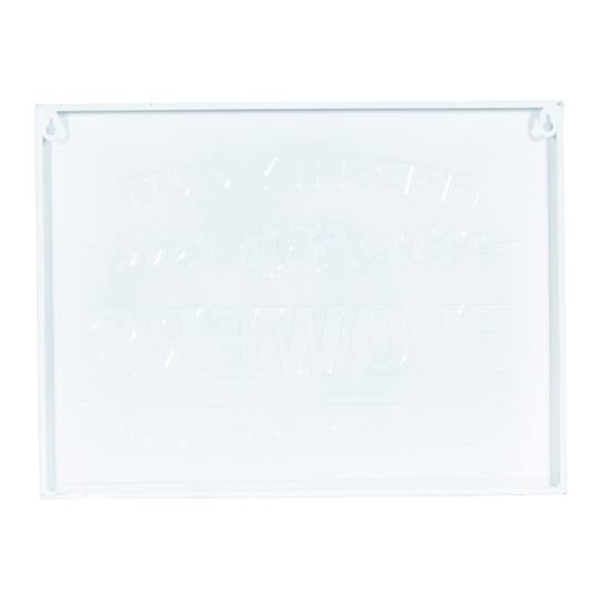 20" White Farmhouse Metal Wall Sign
